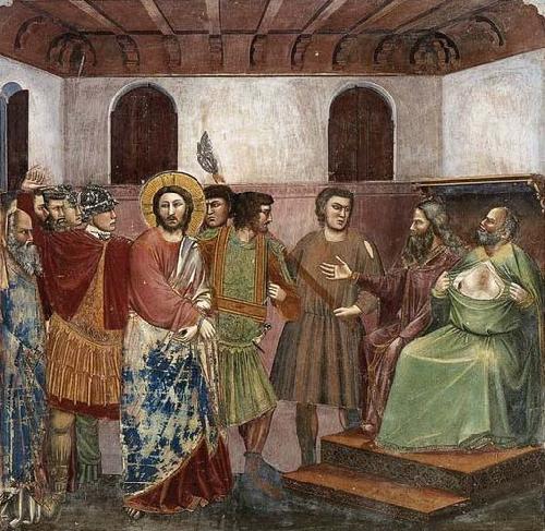 GIOTTO di Bondone Christ before Caiaphas